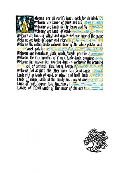 Wharton Esherick's Illuminated & Illustrated Song of the Broad-Axe - Image 3
