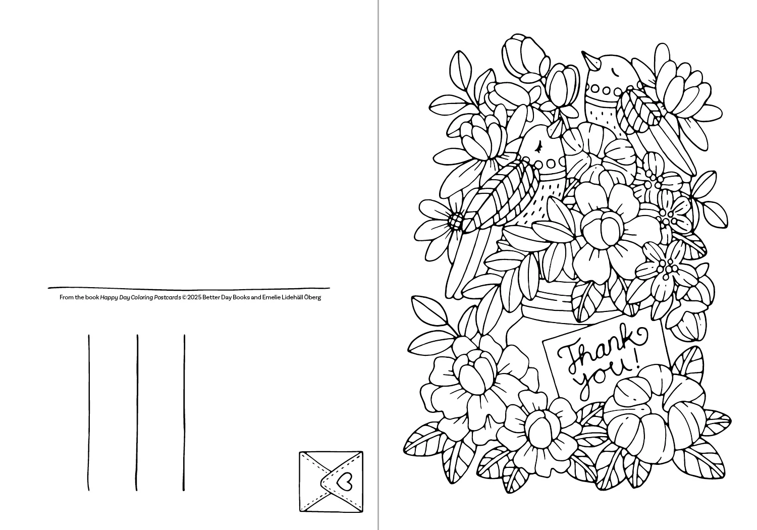 Happy Day Coloring Postcards - Image 4