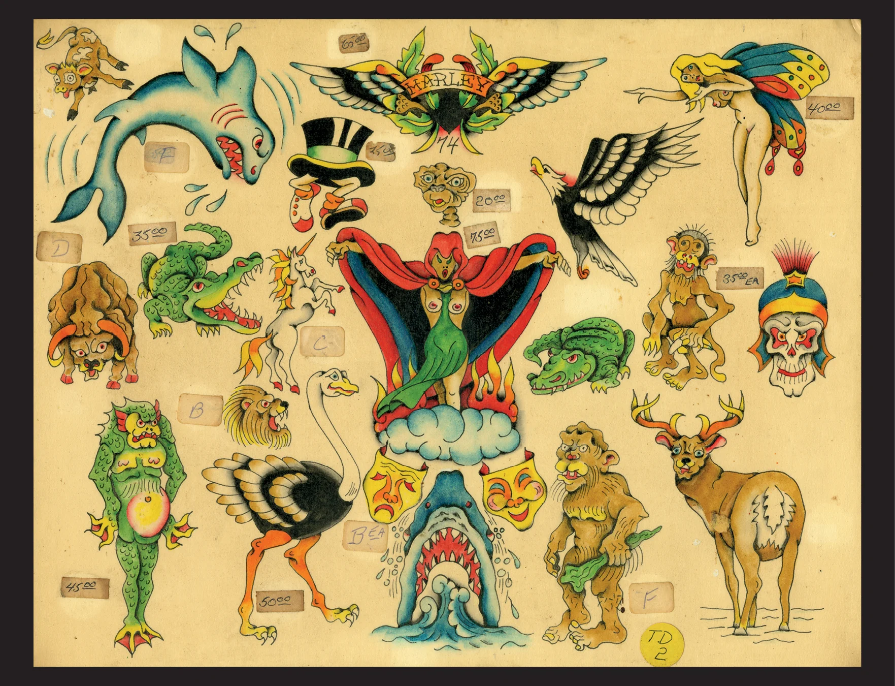 Original Tattoo Flash of John W. Harden - Image 7