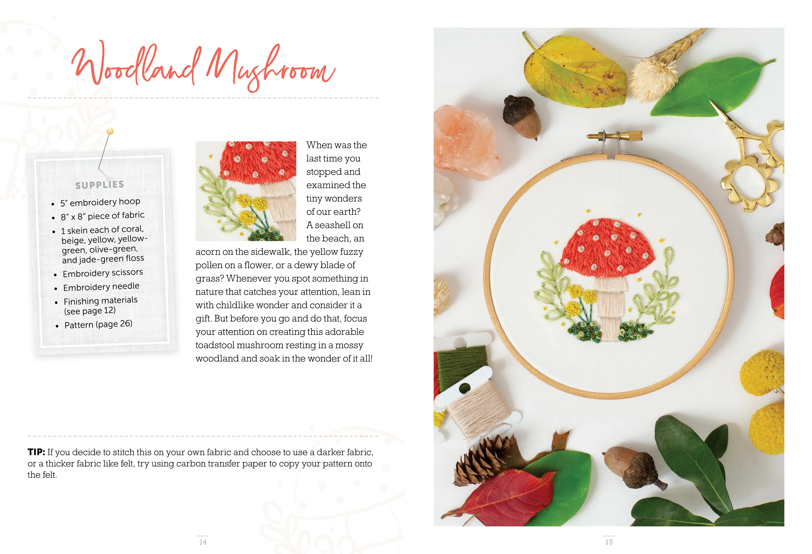 Sunny Stitches Embroidery Kit Woodland Mushroom - Image 6