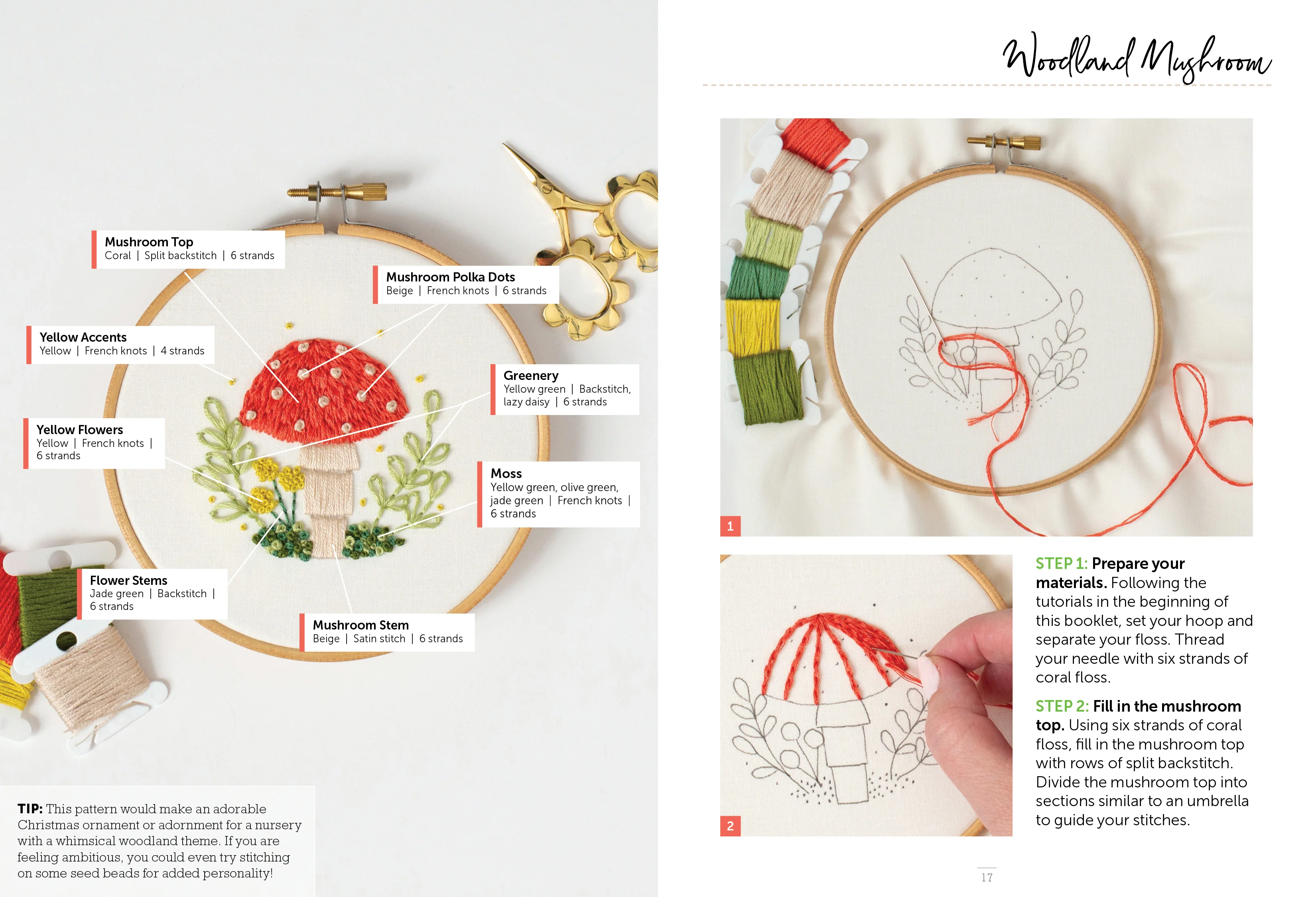 Sunny Stitches Embroidery Kit Woodland Mushroom - Image 7
