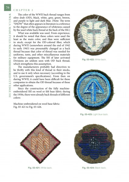 U.S.-Made, Fully Machine-Embroidered, Cut Edge Shoulder Sleeve Insignia of World War II - Image 3