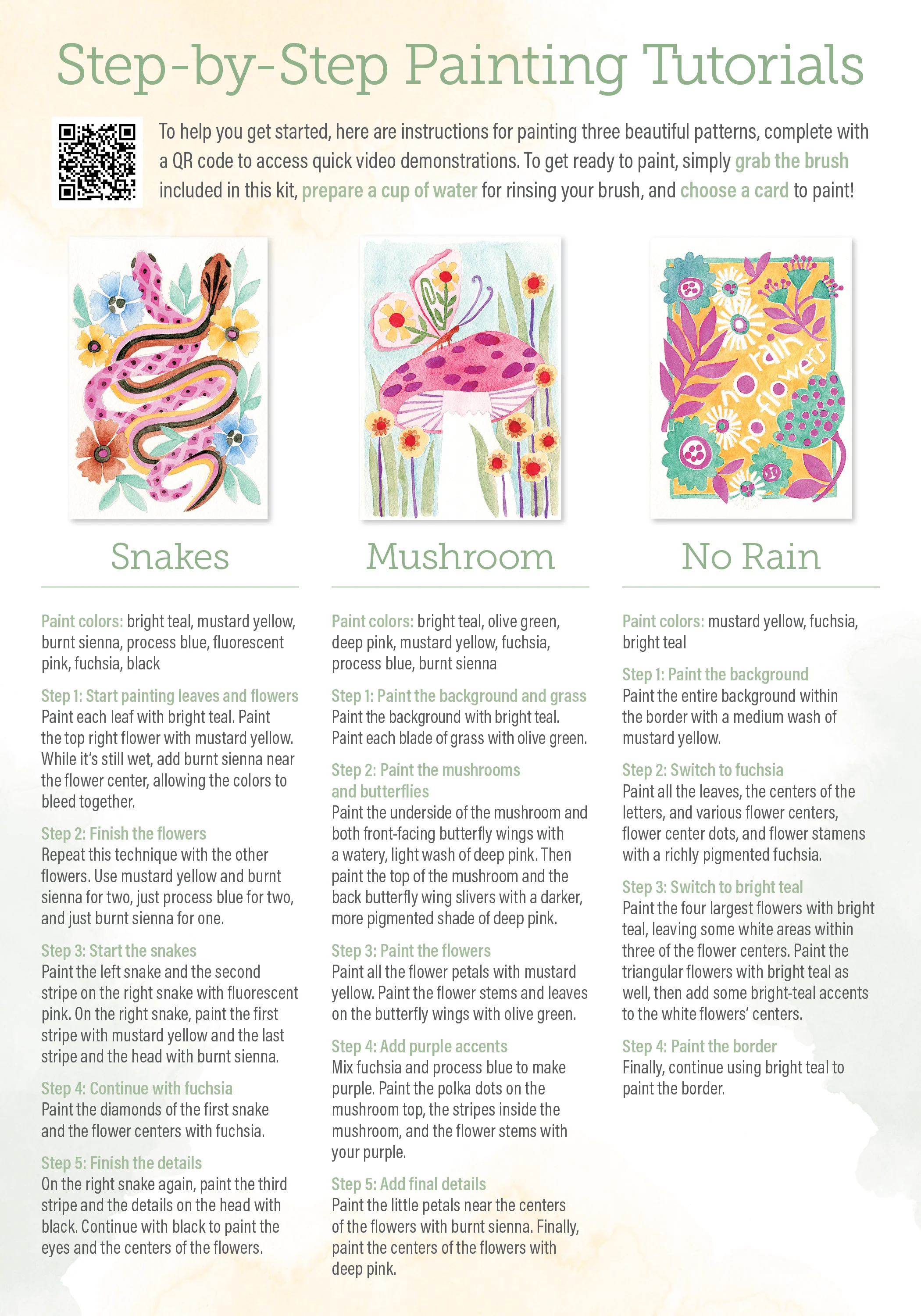 Watercolor the Easy Way Paint-Your-Own Watercolor Cards Garden - Image 6