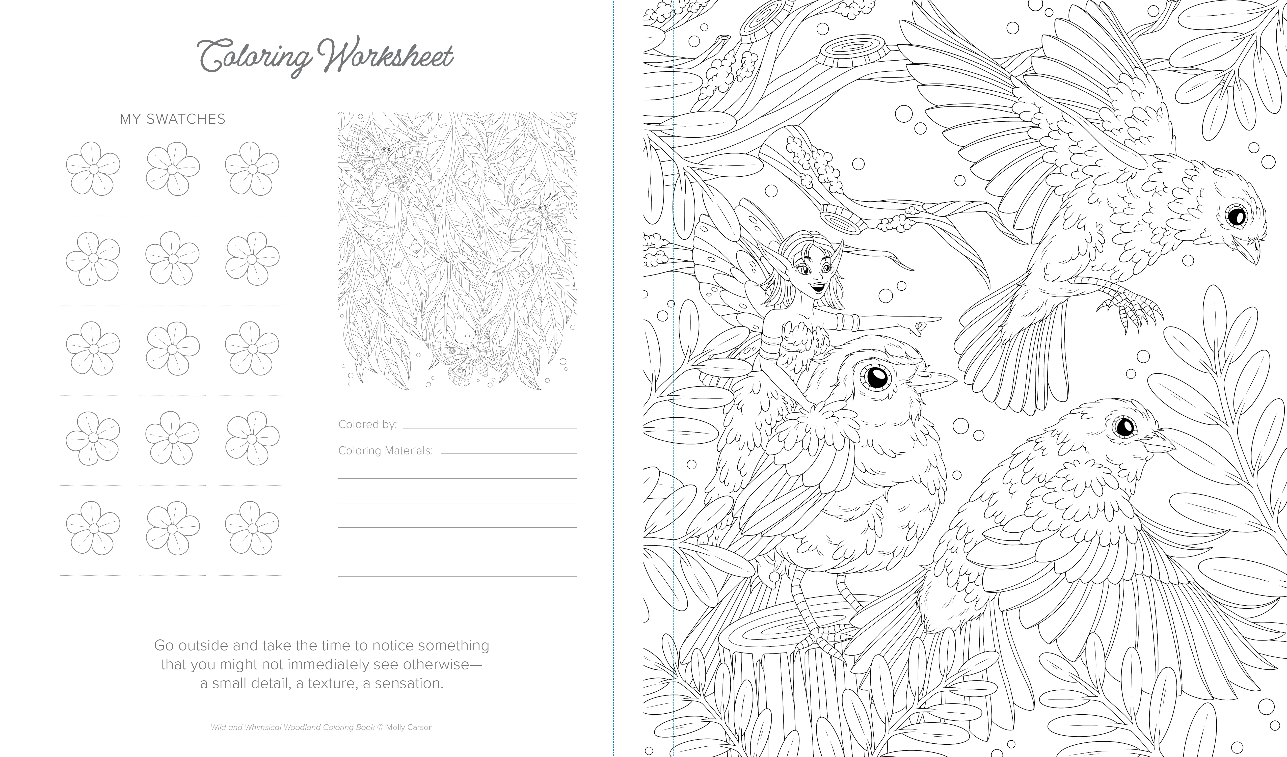Wild & Whimsical Woodland Coloring Book - Image 7
